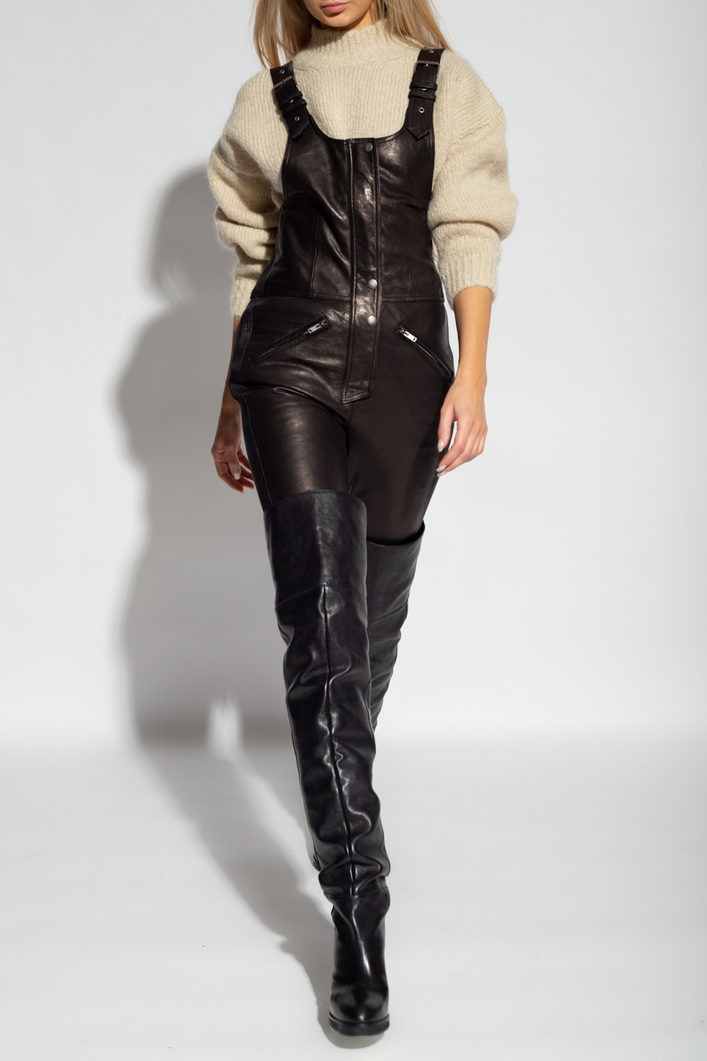 Women's Clothing | Isabel Marant 'Apolina' leather dungarees